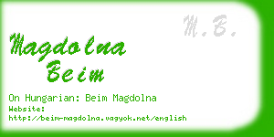 magdolna beim business card